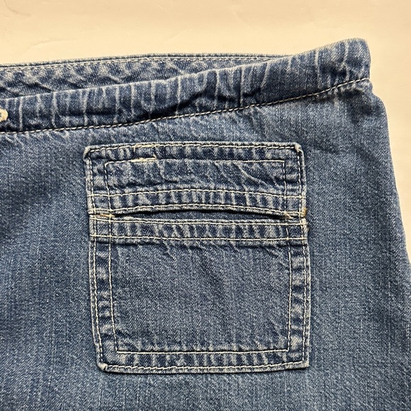 American Eagle Blue cotton Denim Mini Skirt with Drawstring Size XS - Picture 2 of 8